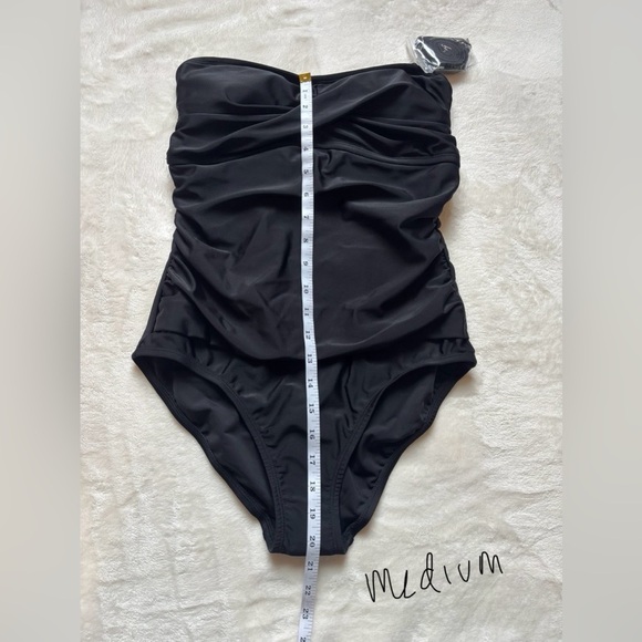 NWOT Kona Sol Black Strapless One-Piece Swimsuit – Size Medium - Picture 10 of 15